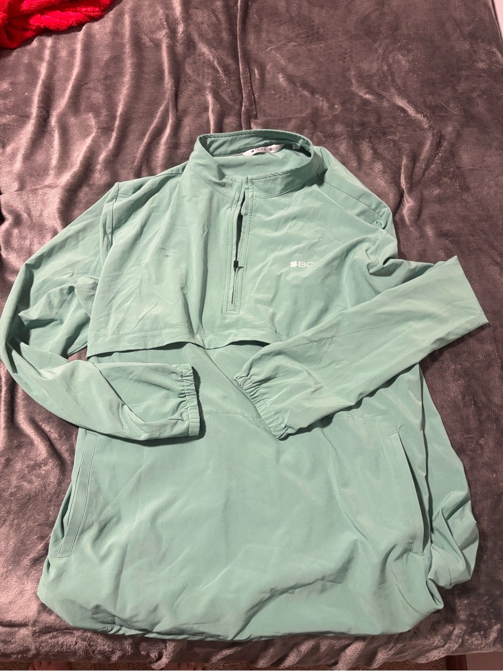 Light Teal 1/4 Zip Pullover - Picture 1 of 4